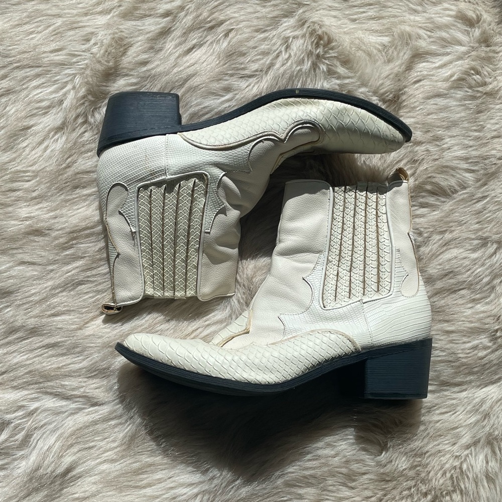 Free People Cream Western Boots - Picture 3 of 7
